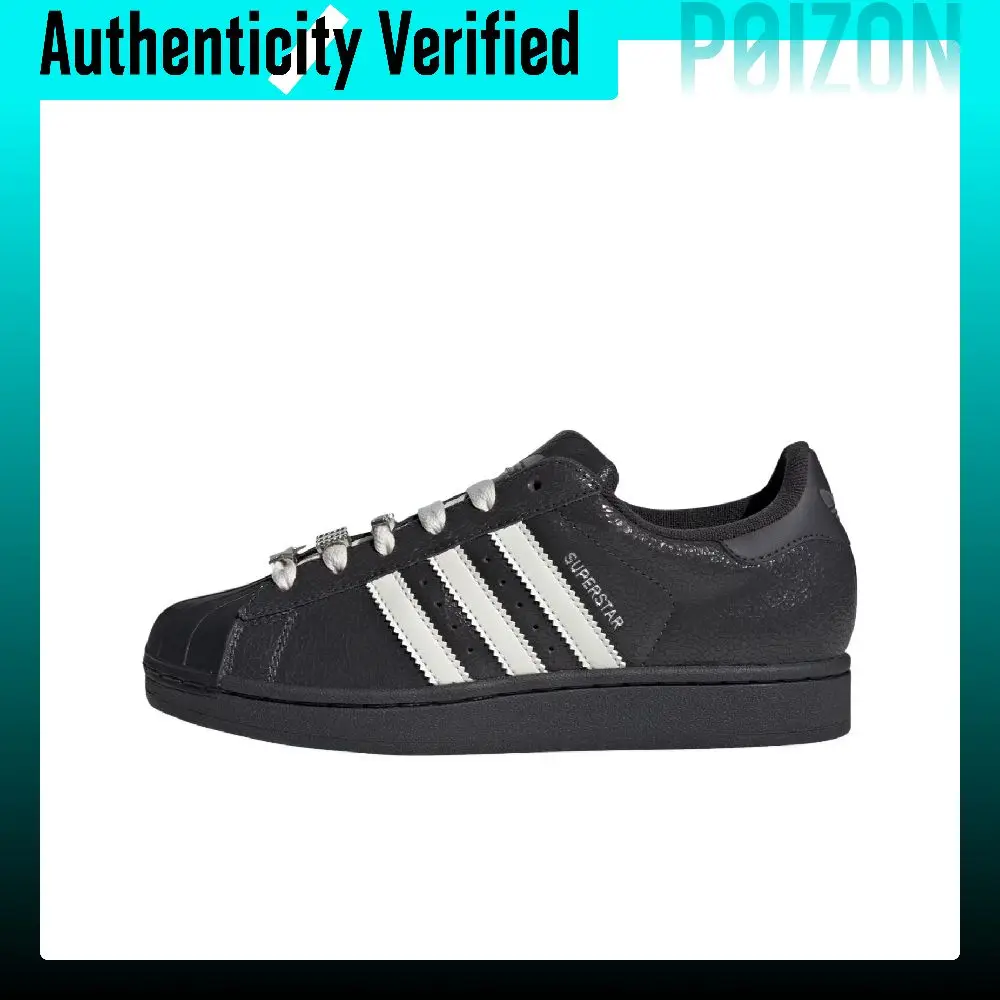 Adidas Originals Superstar 2 Classic Low top Skateboard Shoes Women's Black IH1628