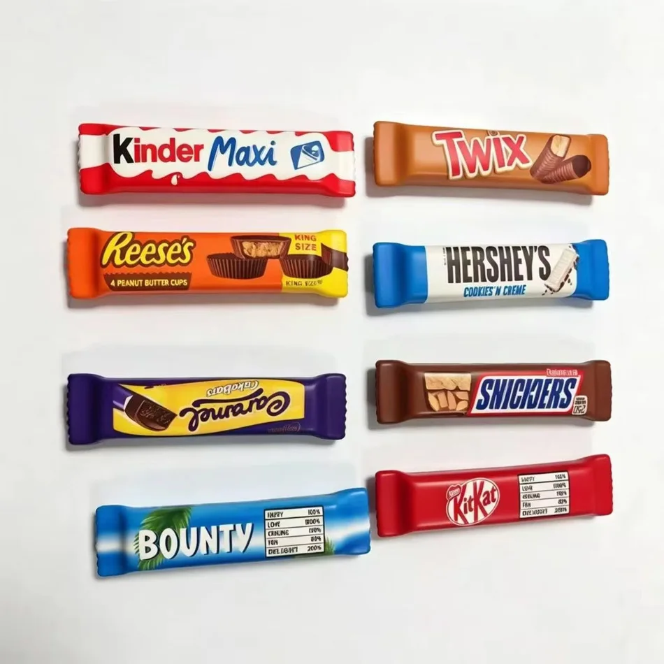Blind Box Simulated Chocolate Candy Bar Squishy Toy, Realistic Food Play Slow Rising Creative Stress Relief Squeeze Fidget Toy - view 5