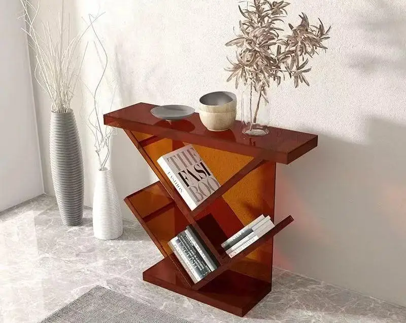 

V-shaped storage living room storage table grand classic retro acrylic corner table