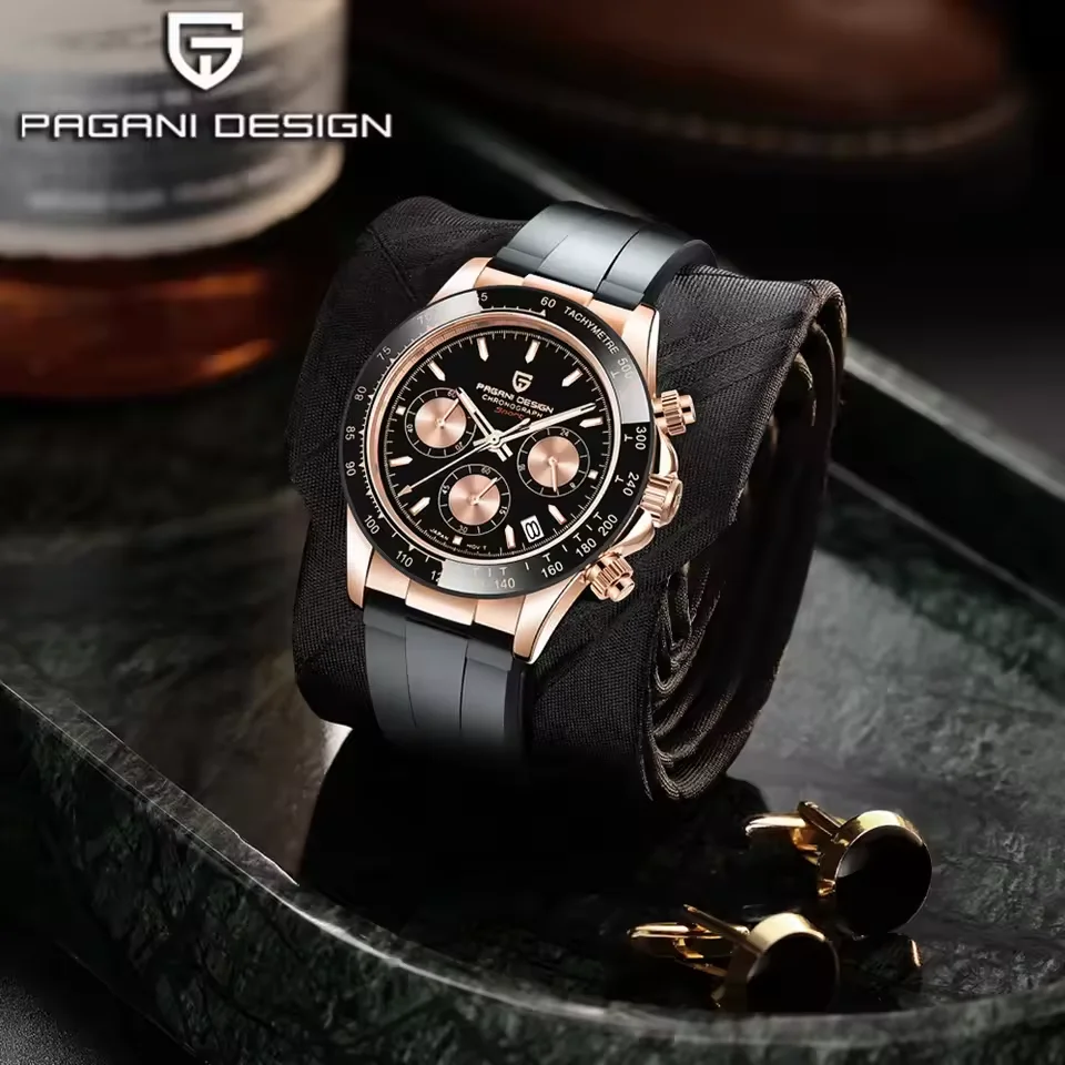 2026 Men's Chronograph Top Brand Pagani Design Luxury Men's Quartz Watch Fashion Sapphire Mirror Waterproof Men's Watch Calendar