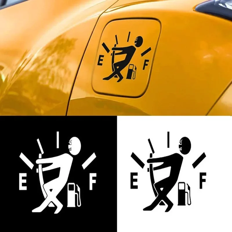 1/2/3/4pcs Funny Fuel Tank Cap Sticker Waterproof Reflective Vinyl Decal for Car Motorcycle Personalized Decoration