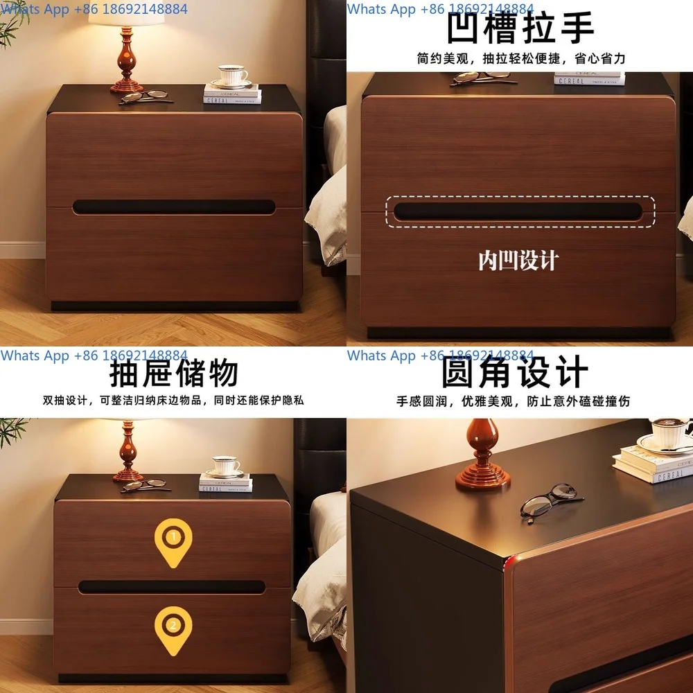 

Vintage Style Wooden Nightstand for Bedroom Home Storage Small Space Bedside Cabinet 2025 New Design