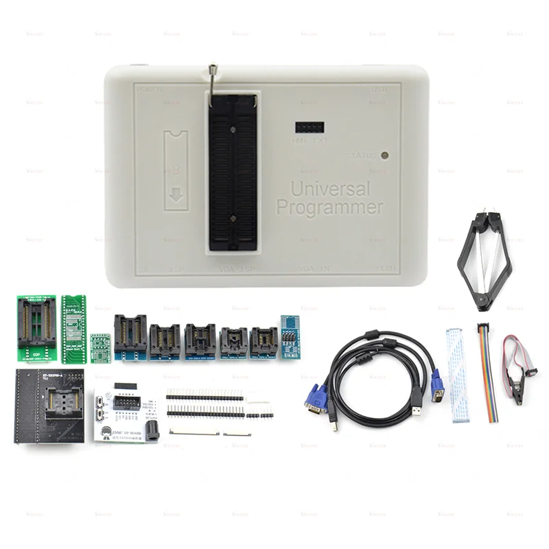 GENUINE RT809H EMMC-Nand FLASH Extremely Fast Universal Programmer +17 Adapters +Edid Cable WITH CABELS EMMC-Nand FAST Speed