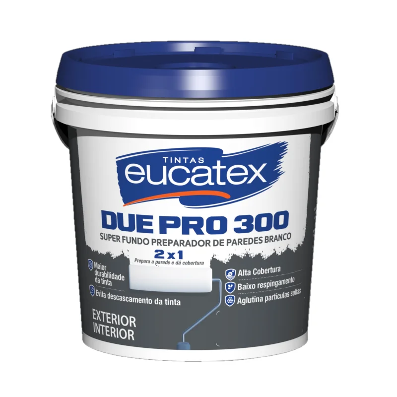 Por que escolher o White Due Pro 300 3,6 Litros Eucatex para preparação de paredes externas?