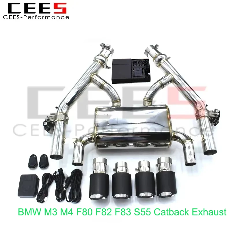 

CEES High Performance Exhaust Pipe Muffler for BMW M3/M4 F80 F82 F83 S55 3.0T 2014-2019 Steel Stainl Catback Exhaust