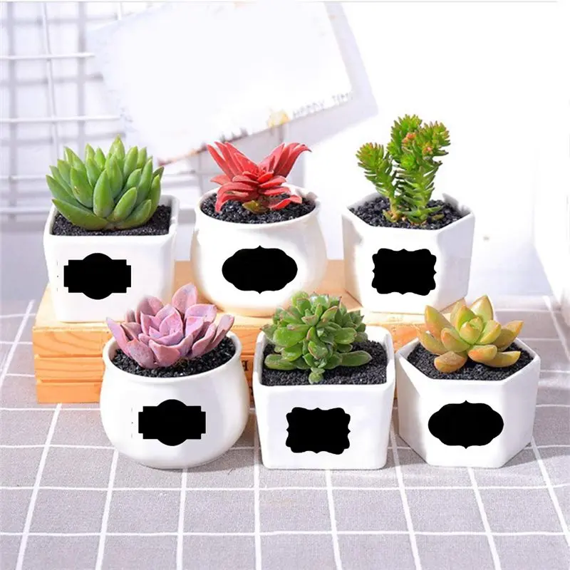 A29F-300PCS Chalkboard Labels Erasable Reusable Rectangle Blackboard Stickers Irregularly Shaped Name Tags