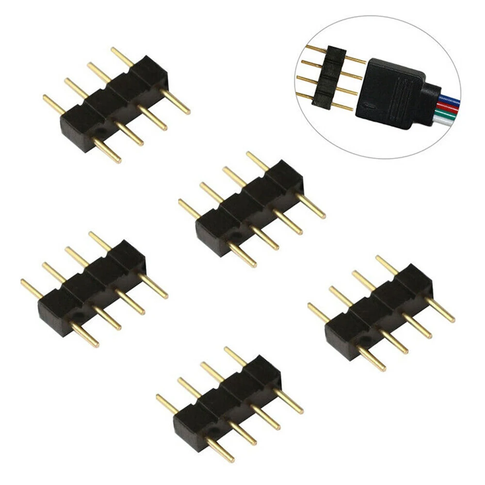 Kabel konektor praktis kualitas tinggi SMD3528 / 5050 konektor kabel perempuan fleksibel untuk Kit lampu LED 10 set