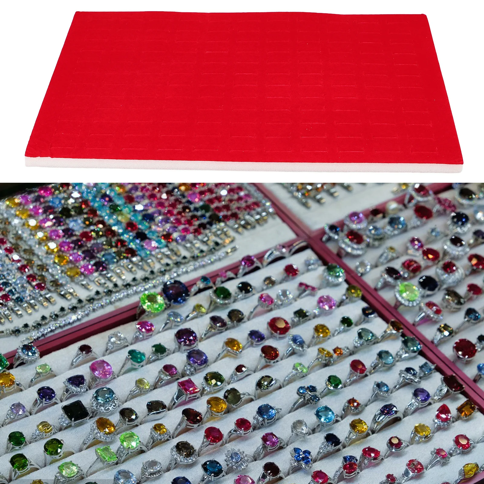 

Jewelry Box Inserts Soft Sponge Pad 6.5X4.5X1.2In Ring Earring Necklace Storage Display Tray Lining Jewelry Trays