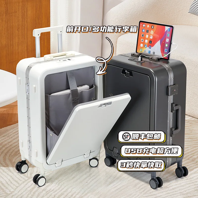 

New Women's Trolley Suitcase, Men's Sturdy and Durable, Student Spinner Wheel, Password Suitcase, Small Leather Suitcase