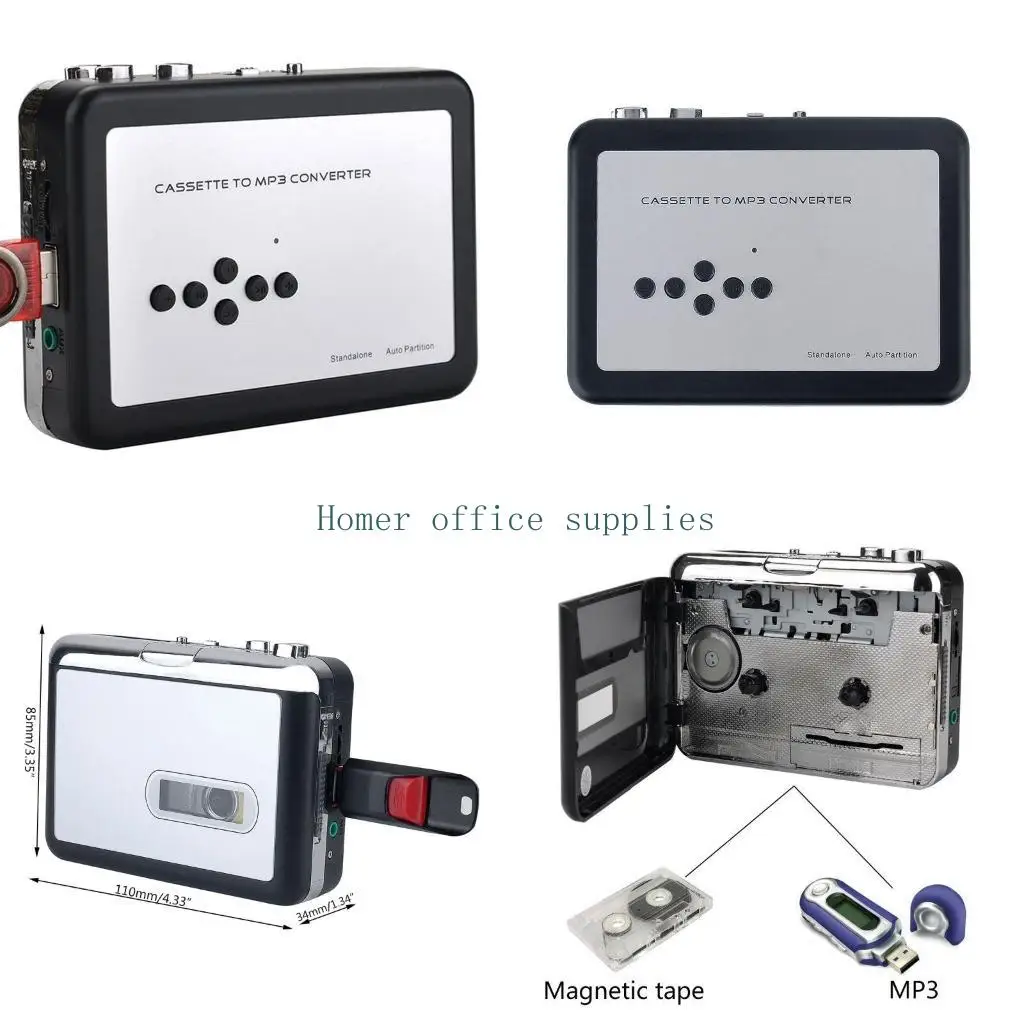 K43B Convert Tapes in USB Flash Drive USB Porta alimentazione USB Cassetta cattura per laptop e computer