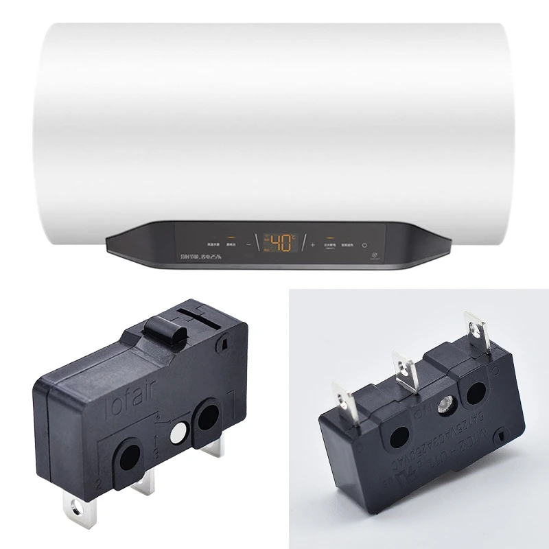CPDD 3 Pin Secondary Door Switch Water Heater Door Interlock Switch Micro Door Relay Switch Water Heater Accessories