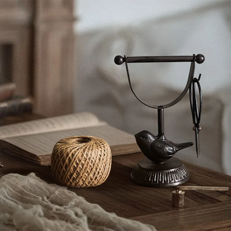 زخرفة إطار حبل القنب المصنوعة من الحديد الزهر، دعائم عرض نافذة تزيين حديقة البكرة #4