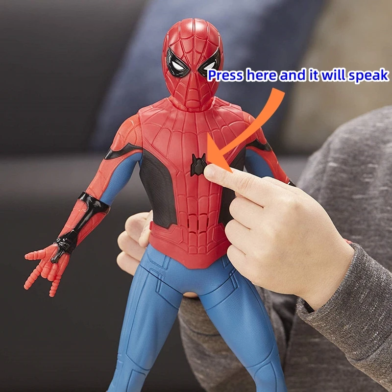 Original Marvel Spider-Man: Far From Home Deluxe 13-Inch-Scale Web Gear 3 In 1 Action Figure With Sound Kid Christmas Gift Toy