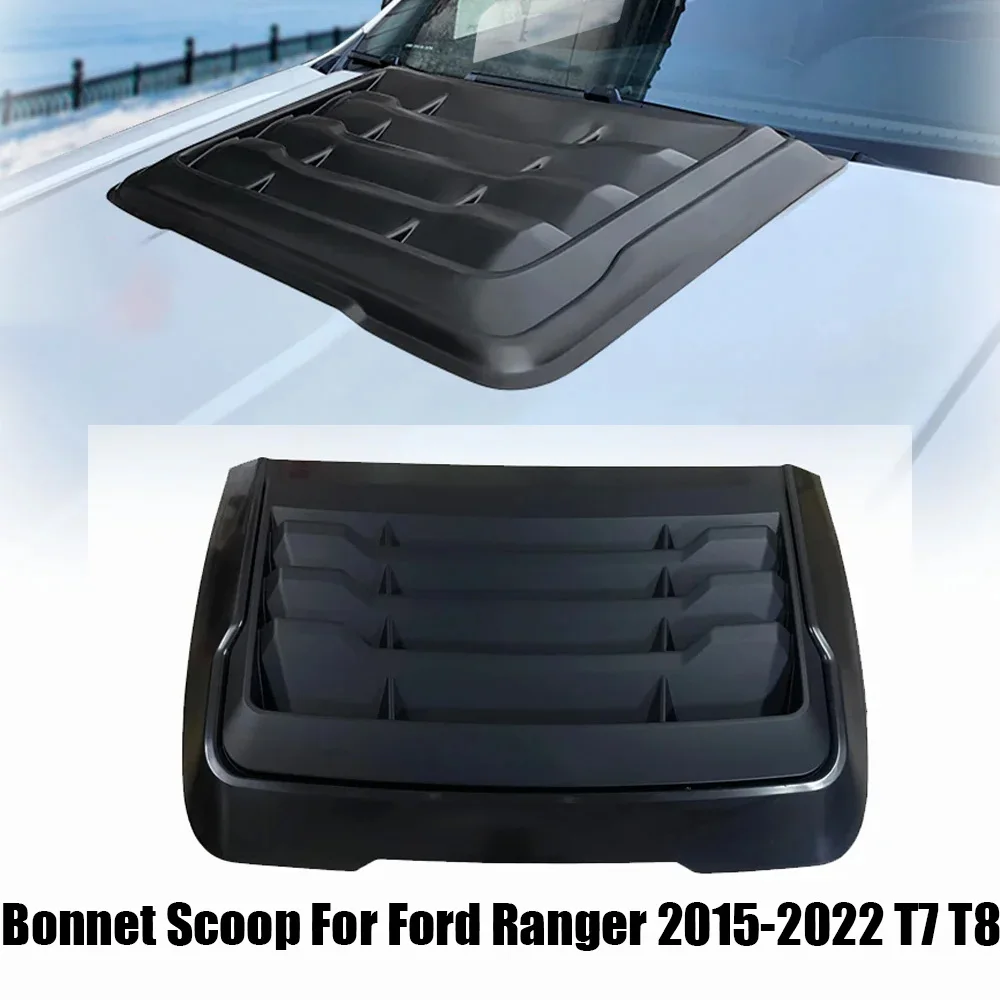 

Front Bonnet Scoop Hood Cover For Ford Ranger 2015-2022 T7 T8 Wildtrak Raptor Everest Hood Deflector Accessories