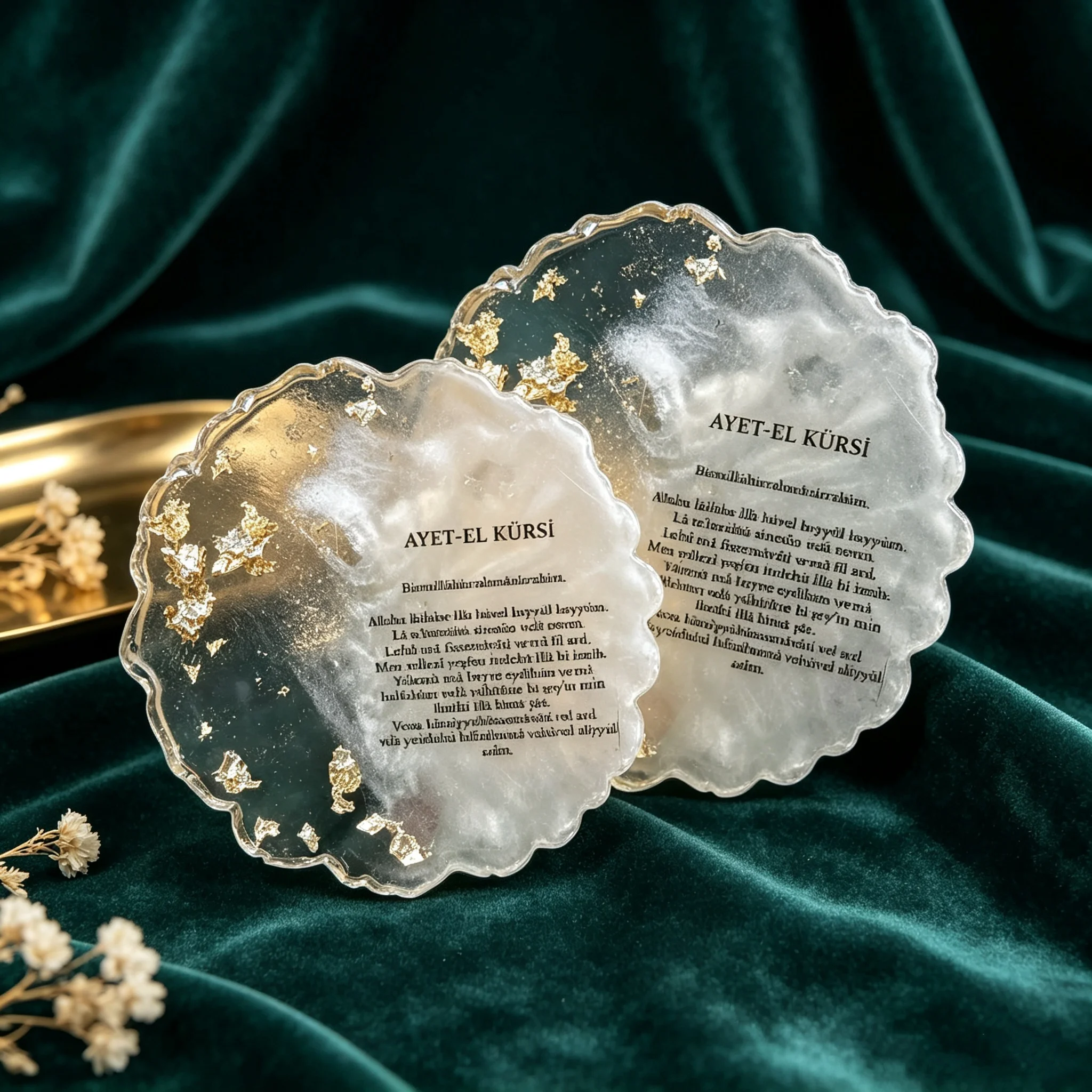 Personalized Ayatul Kursi Epoxy Magnet with Special Seal: Islamic Baby Shower Favor, Ameen, Aqiqah