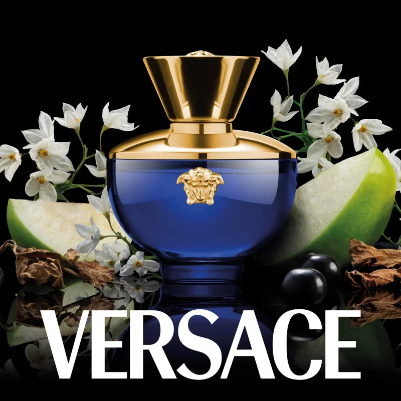 Versace Dylan Blue Pour Femme EDP 100 ml - Designer perfume for women with a captivating floral, fruity, and woody scent, in a luxurious blue bottle, offering long-lasting fragrance and elegance for the modern woman. #2