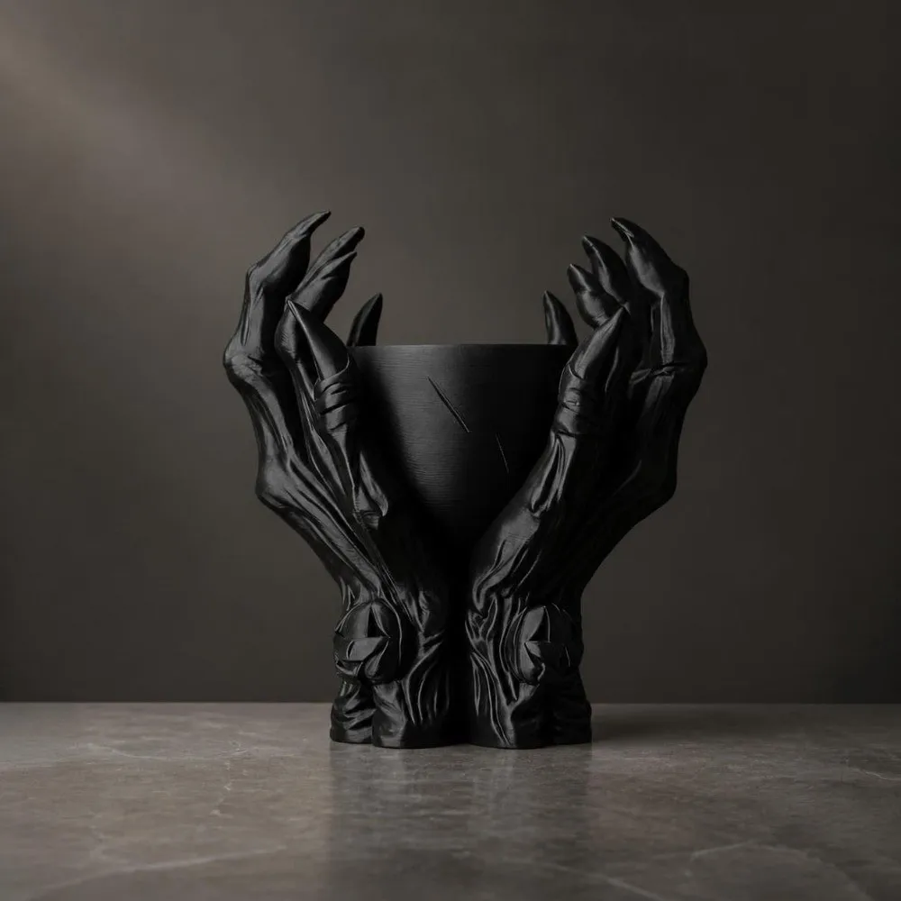 Home Decor Ornaments Skeleton Claw Statue Gothic Style Devil Claw Storage Bowl 3D Printed Halloween Decorations Halloween
