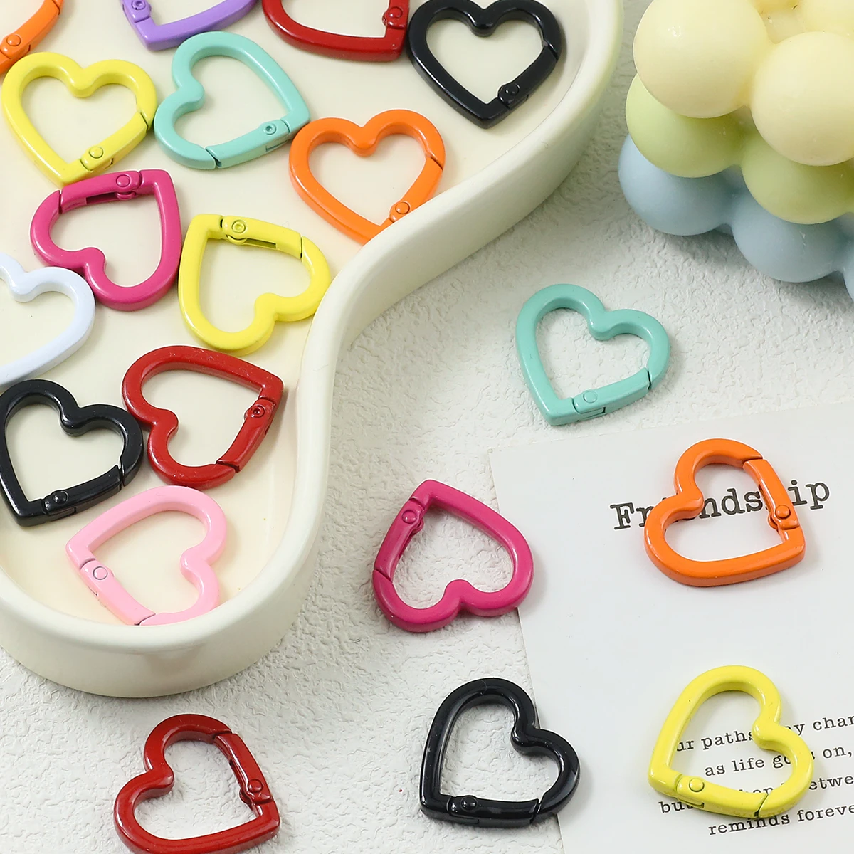 2~10pcs Zinc Alloy Heart Lobster Clasps Snap Hooks Key Chain Dolls/Label Connector Zinc Alloy For Jewelry Making DIY Accessories