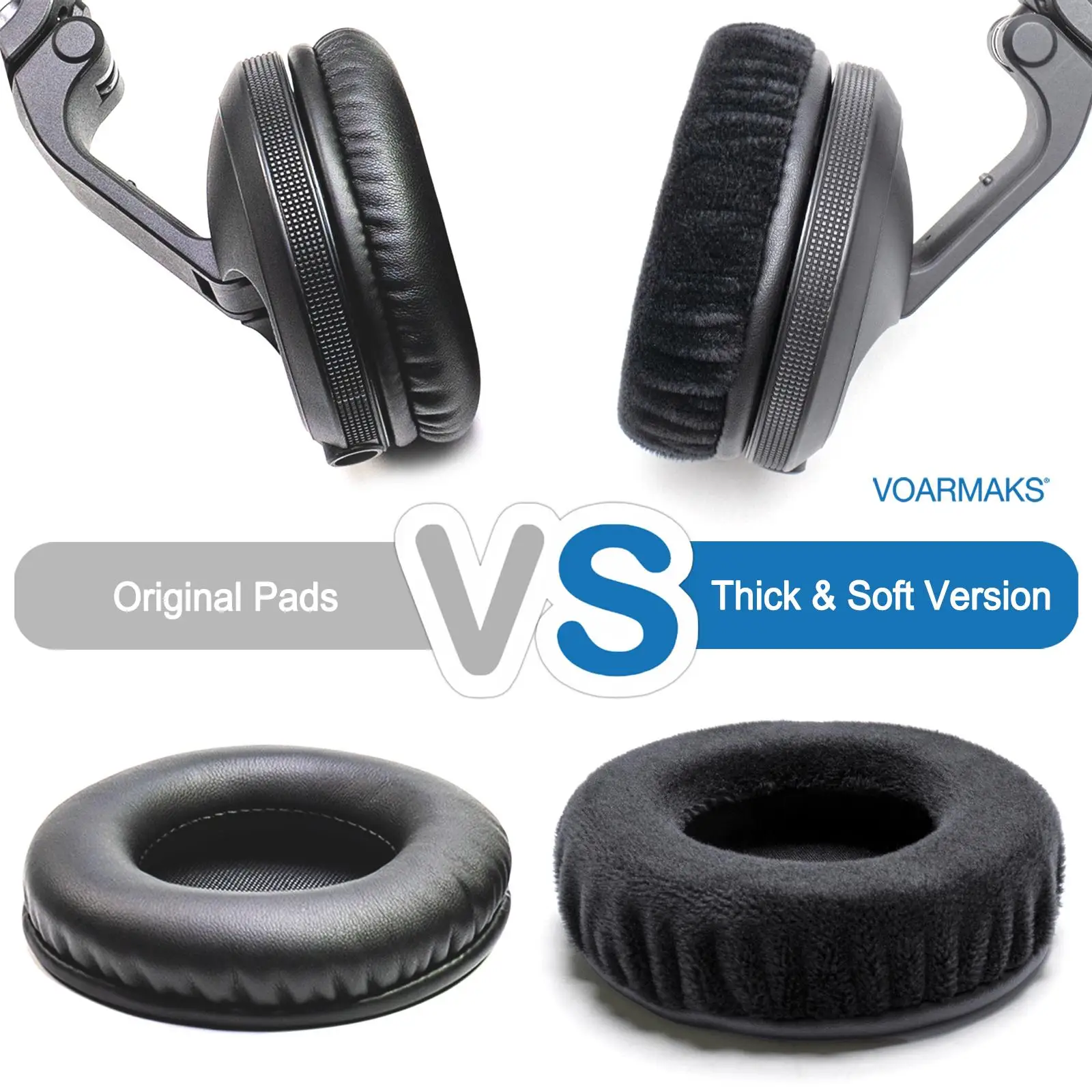 HDJ-X7 HDJ-X5 HDJ-X10 교체 이어 패드, Pioneer HDJ X7 HDJ X5 HDJ X10 DJ 헤드폰 프리미엄 벨벳 커버 및 메모리 폼