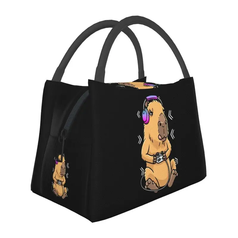 

Capybara Giant Cavy Rodent Gamer Gaming Thermal Insulated Lunch Bags Women Portable Lunch Container Storage Meal Food Box