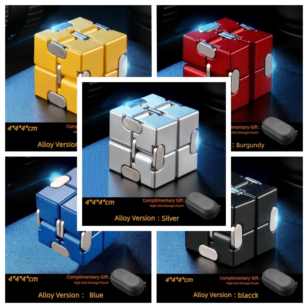 Legierung & Kunststoff Infinity Cube Fidget-Spielzeug Ultra-Langlebiger Sensorischer Stressabbau für Erwachsene & Kinder Angstlösendes Geschenk – Detail 2