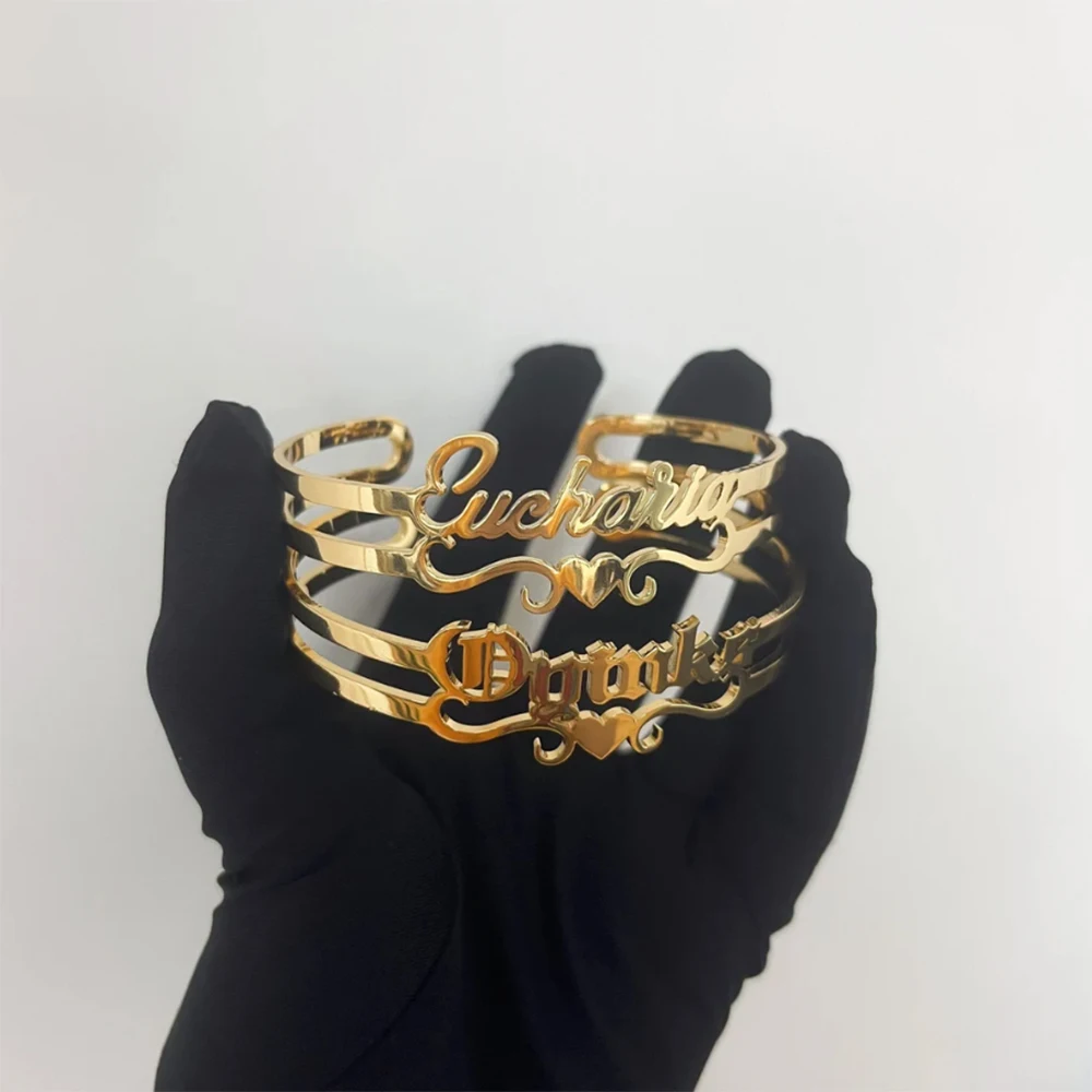 

Personalized Customized Double-Layer Name Bracelet, Fashionable Classic, Exquisite Gift For Meaningful Holiday Gifts