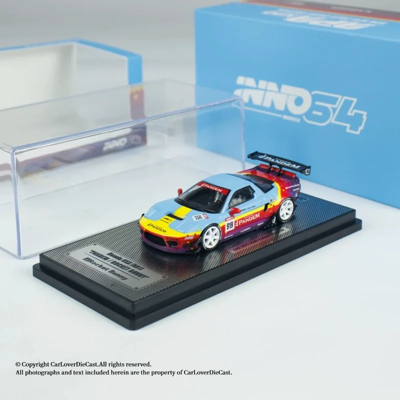 โมเดลรถสปอร์ตฮอนด้า NSX NA1 รุ่น Rocket Rabbit ของ INNO diecast ขนาด 1/64 ทำจากโลหะผสม สำหรับนักสะสมและตกแต่ง