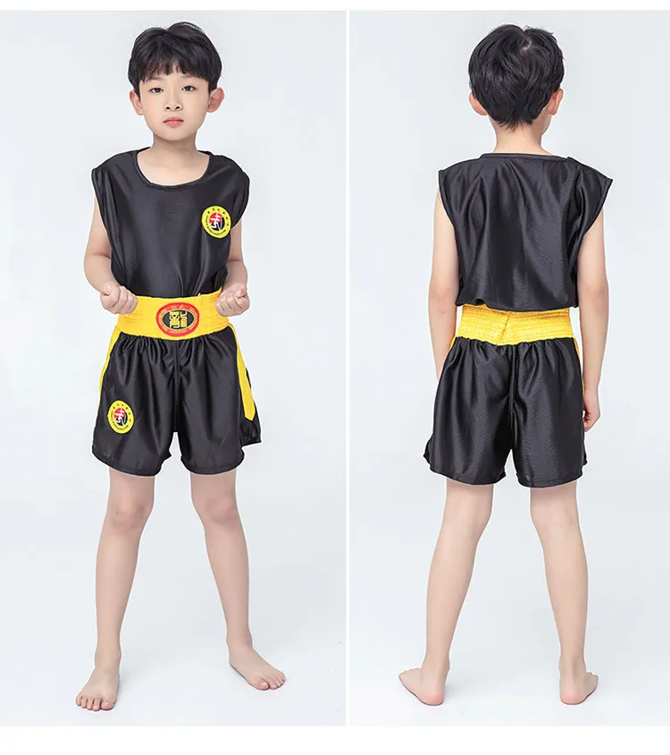 Kongfu Uniform Unisex Boxing Uniform Wushu Clothing Martial Arts Performance Costume For Children Adult 110-190cm