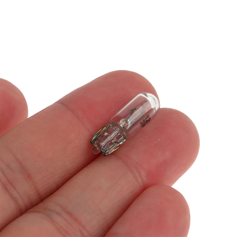 12V 3W T6.5 Car Dashboard Instrument Panel Light Indicator Light High Temperature Resistant Warm White (Amber) 2.0*0.6cm