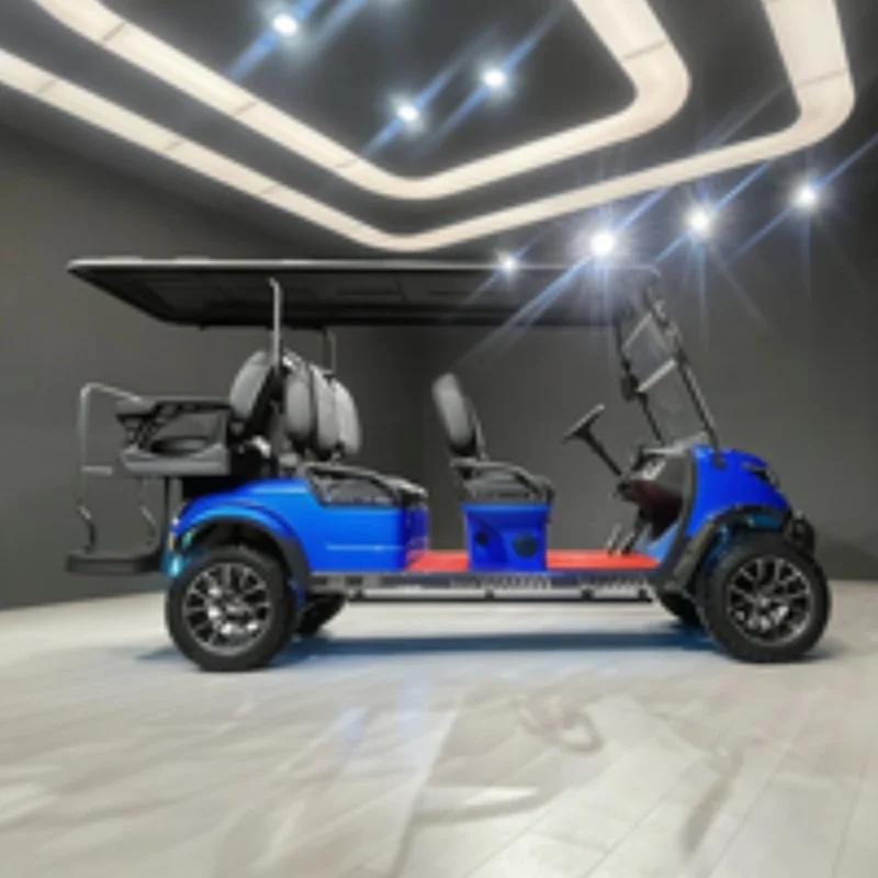 2026 New Model Off-Road Golf Cart Electric Golf Cart 72V Lithium Battery Tire LED Strip With Folding Windshield 14 Inch Tires