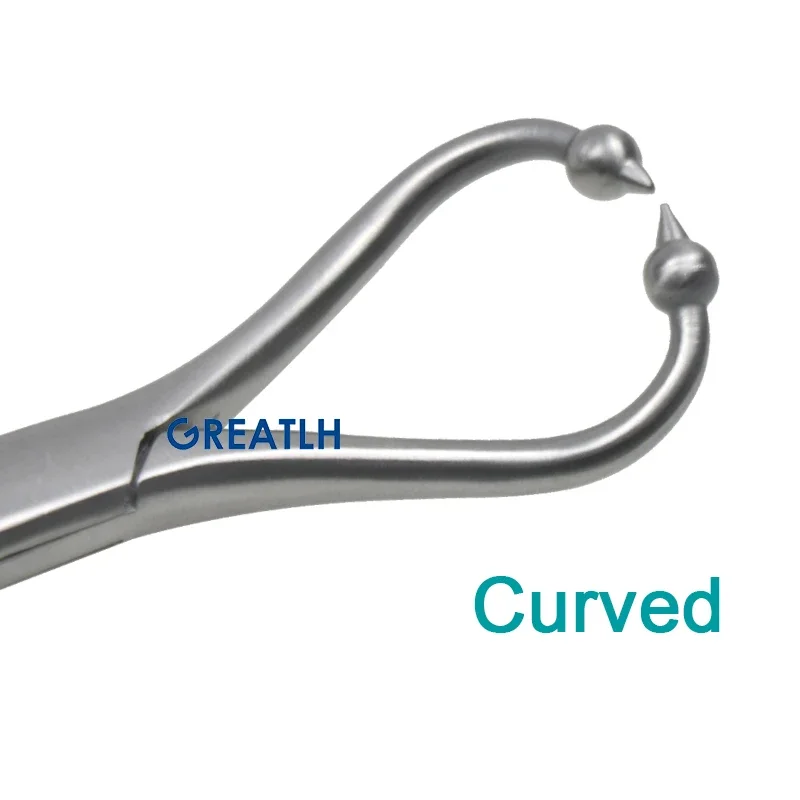 Stainless Steel Reduction Forceps with Ball Tip Bone Locking Forceps Plate Holding Tool Curved Orthopedic Instrument