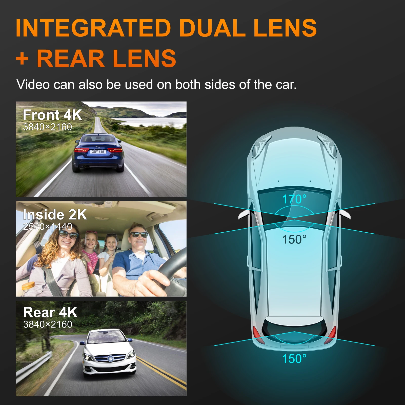 Видеорегистратор DT-NAVI A6703 – обзор и цена Dash Cam 3 Channel 1080P