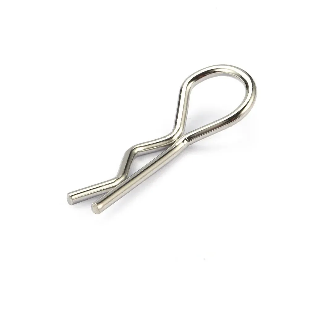 NEEBRC 25/50PCS Metall R-typ Splint R Schnallen Welle Latch Bolzen RC Körper Clips Auto modell Zubehör Lkw Buggy Shell Teile