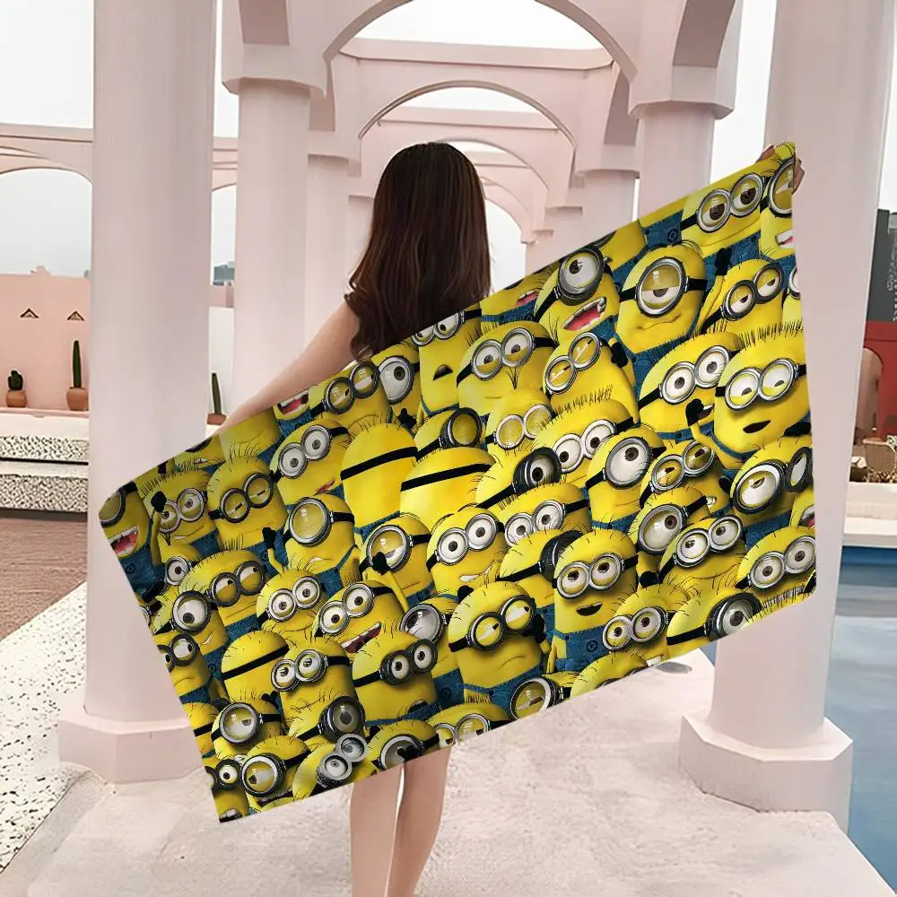 Cartoon M-Minions Big Microfiber Beach Towels Quick Dry Towel Sand Beach Towels Pool Towel for Travel Swim Pool Yoga