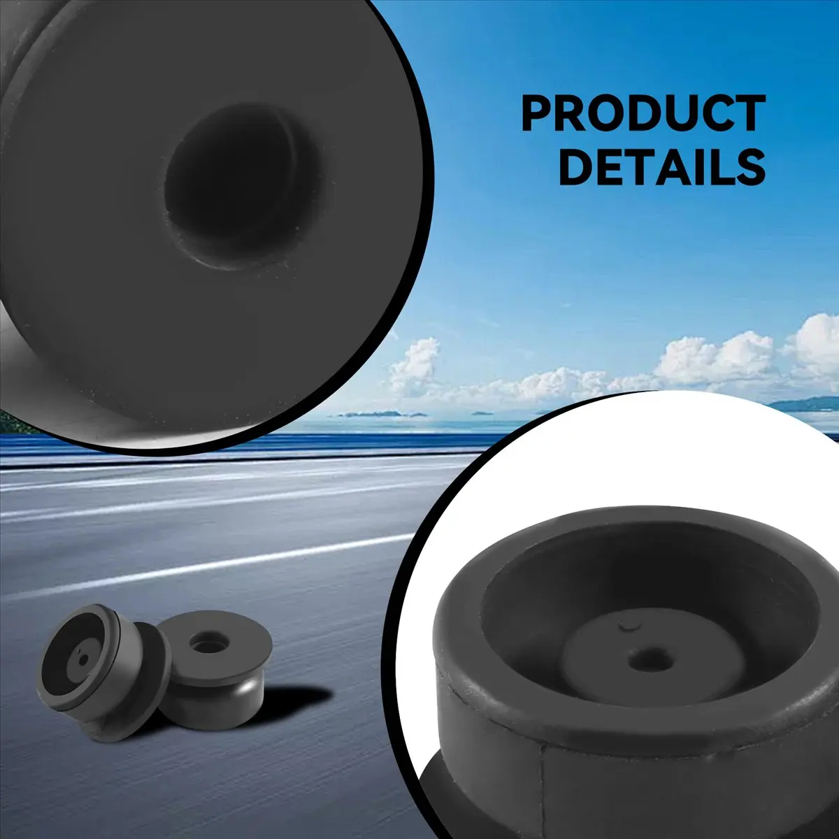 #43U 1 Pair Lower Radiator Mounting Rubber Bush for HONDA CRV 1-4,Ruber Radiator Assembly,(rubber)