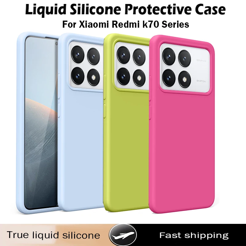 

Luxury Liquid Silicone Phone Case For Xiaomi Redmi K70 Ultra K70 Pro Protective Case For Xiaomi Redmi K70 Shockproof Back Cover