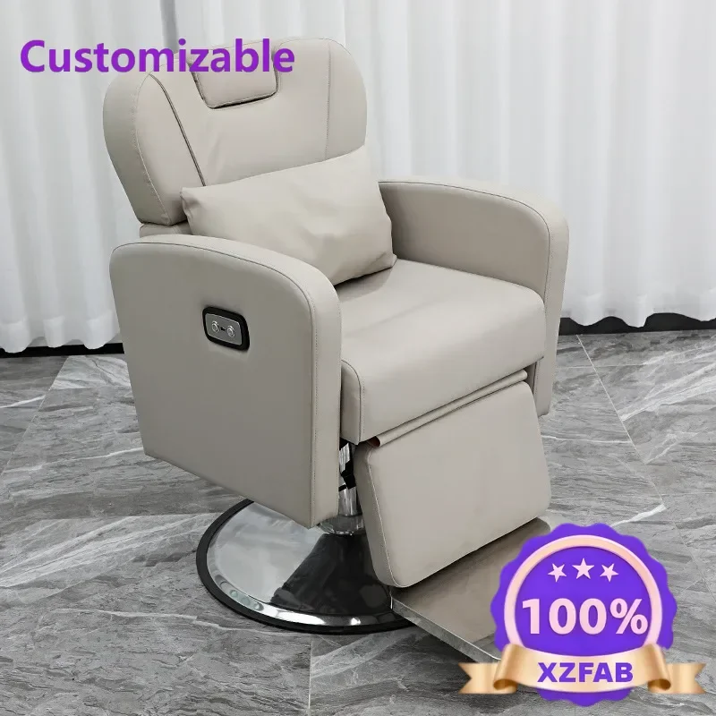 Factory Direct 2026 High-end barber shop chair rotating lift hair salon electric down hair cutting