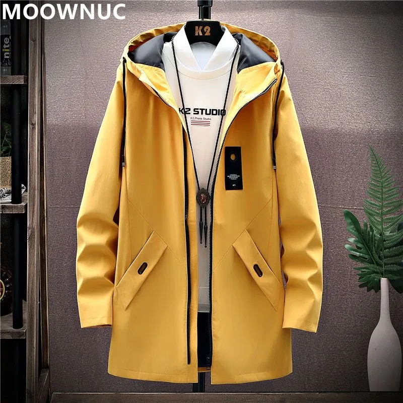 2023 Spring and Autumn New Men\'s Classic Fashion In The Long Windbreaker Men\'s Casual Loose Large Size High-Quality Coat M-5XL