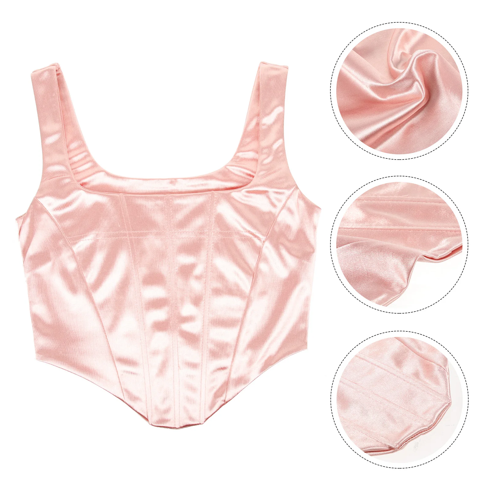 

Corset Top Women Classic Durable Polyester Fit Comfortable Stylish Versatile Going Out Cinched Waist Fashion Blouse