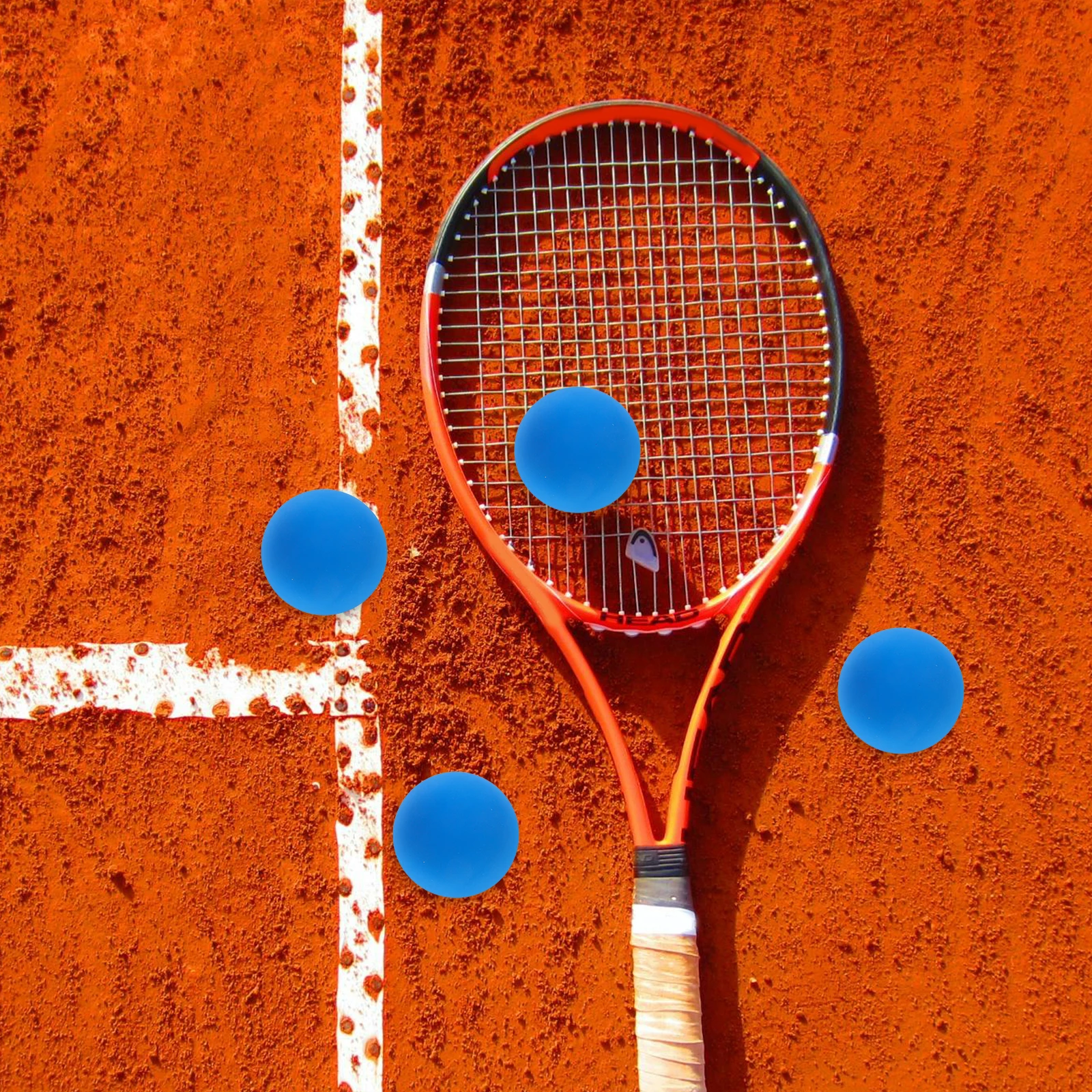 Balle d'entraînement de courge, 4 pièces, balles de raquette à haute élasticité, rebondissant, élasticité du Stress, jouet en caoutchouc, Mini sport pour enfant