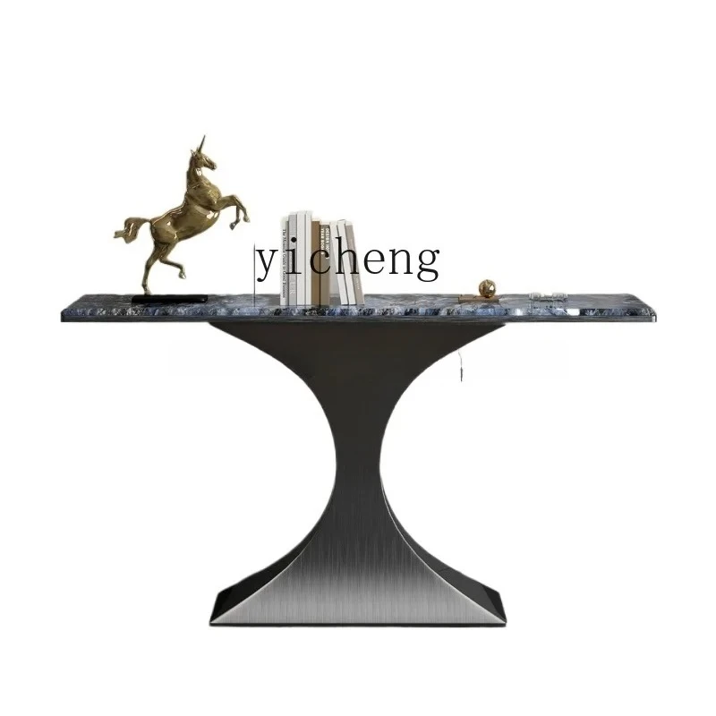 CZ-27  Entrance Table Light Luxury High-end Feeling Home Italian Minimalist Wall Marble High-end Art Entrance Table