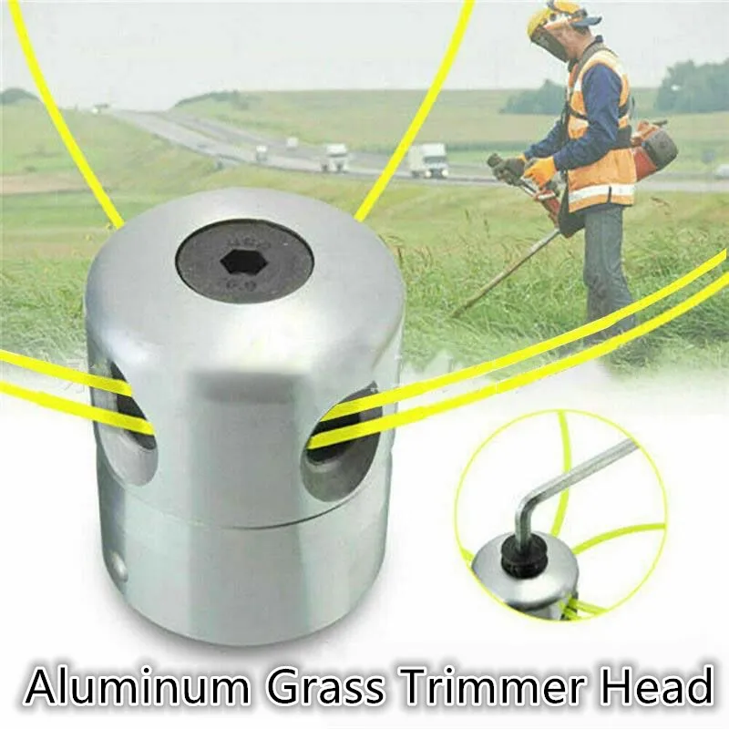 Aluminum grass trimmer head Brush Cutter Pillar 4 lines headboard garden tools for gasoline grass cutting Mower Strimmer Tool