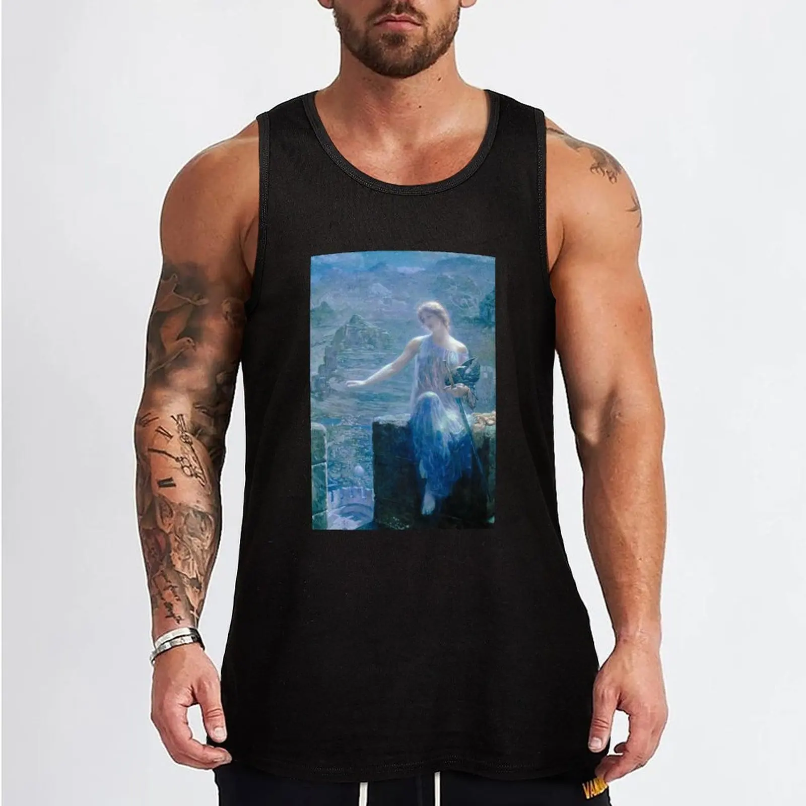 The Valkyries Vigil, Edward Robert Hughes Tank Top sleeveless Men's t-shirts Men's gym articles