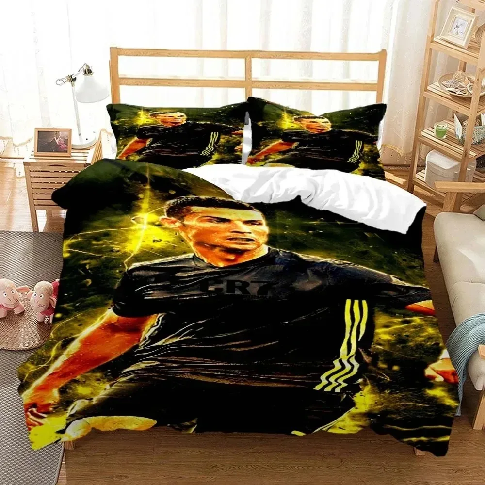 3D Print Football Star CR7 Bedding Set Boys Girls Twin Queen Size Duvet Cover Pillowcase Bed Adult Home Textileextile