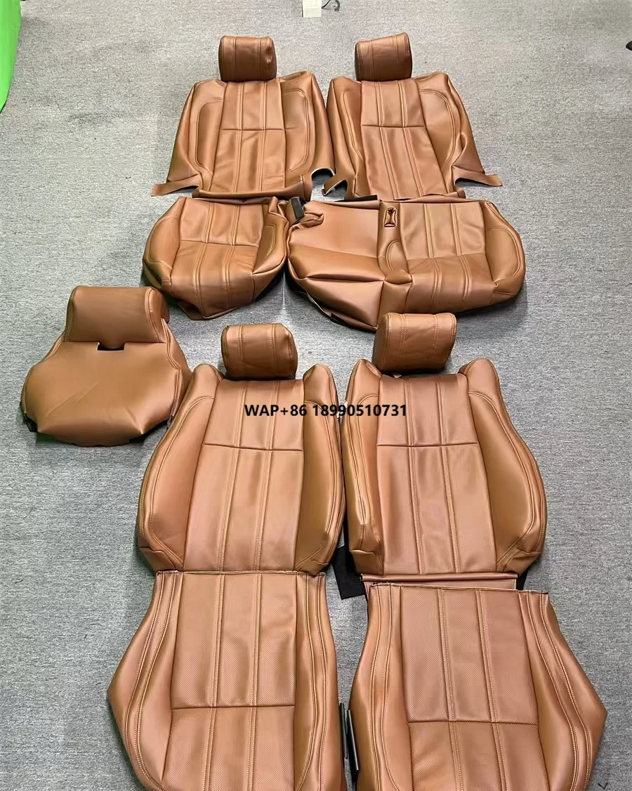 أغطية مقاعد السيارة ذات الحجم المخصص عالي الجودة لسيارة رينج روفر الفاخرة غطاء مقعد جلدي من نسيج نابا