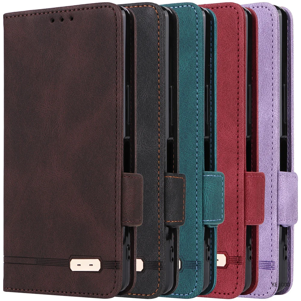 

Устойчивый к царапинам чехол для телефона Sharp Aquos R8 Sense7 Sense8 Pro Plus, откидная крышка, вставка для карт, зажим для кошелька