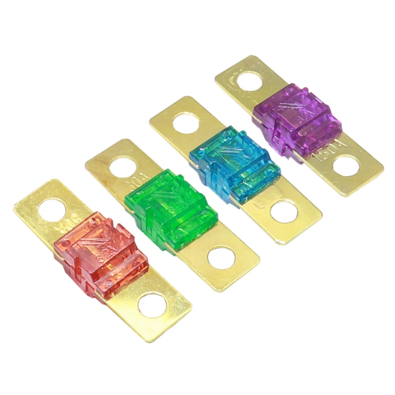 【5PCS】Car bolt-type fuse strip, flat plug type 32V, 20-200A car fuse strip, flat plug fuse strip