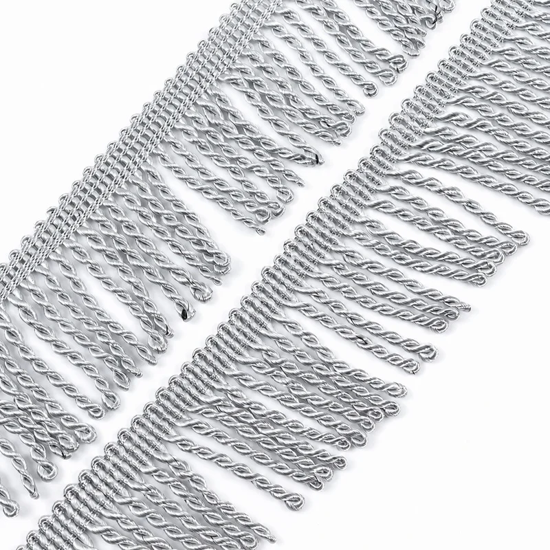 3/5 Meter Meetee 55 mm einfarbiges Twist-Spitzenband mit Fransenbesatz für Heimtextilienvorhänge, Sofa-Dekoration, DIY-Nähzubehör