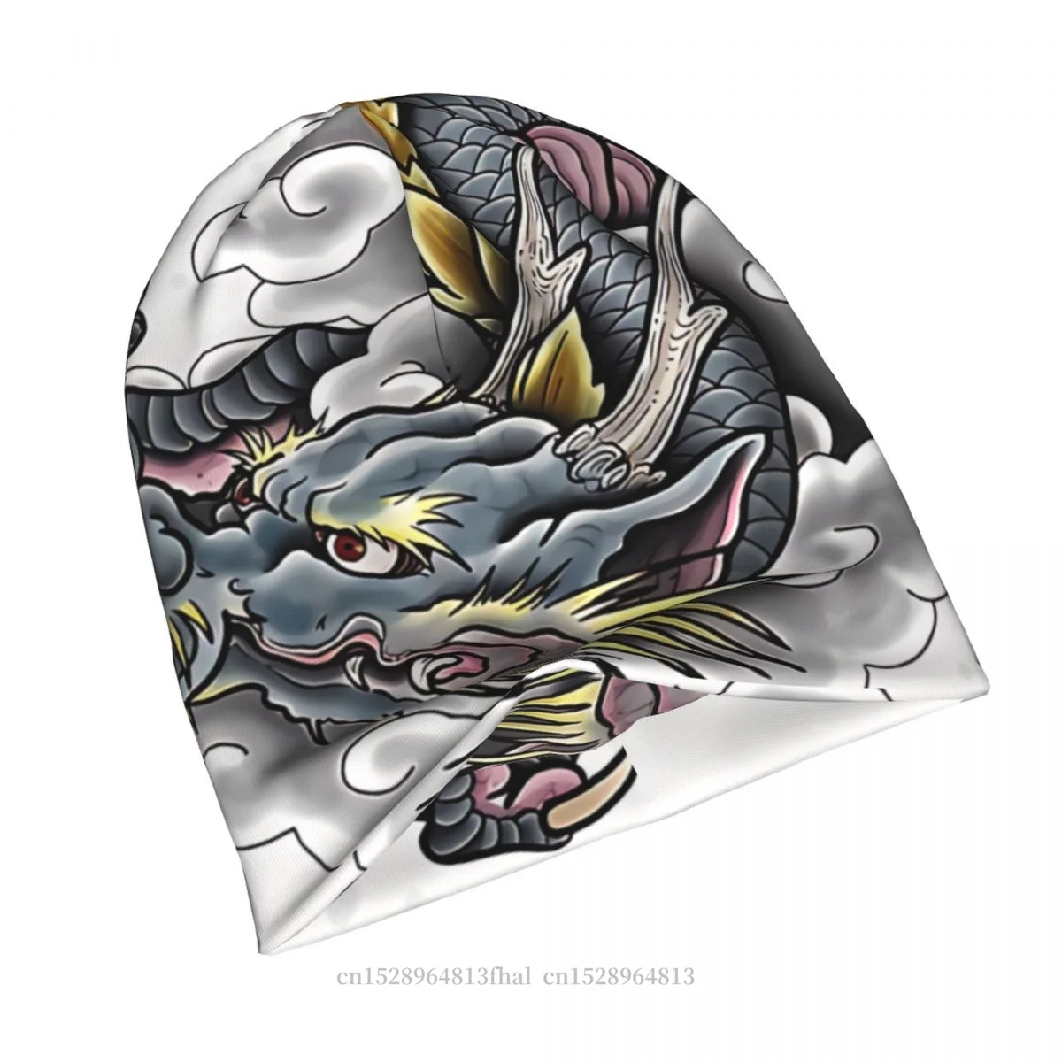 Japanese Art Tattoo Fashion Hats Japanese Dragon Design Thin Hat Bonnet Special Skullies Beanies Caps Men Women\'s Earmuffs
