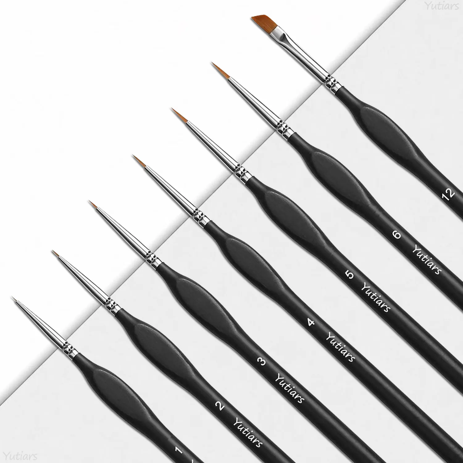 Yutiars Miniature Drybrush Paint Brushes 3/7/10Pcs, Micro Fine Detail Paint Brush Set for Acrylic Watercolor Oil Painting ﻿